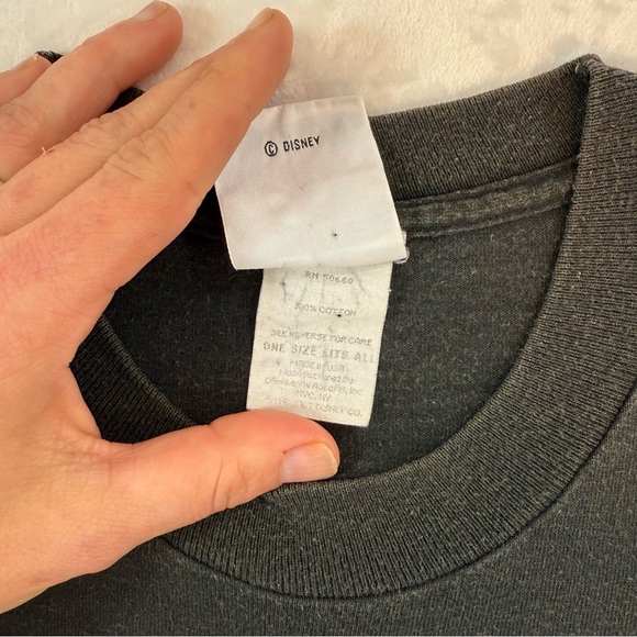 Vtg Mickey Mouse Black T Shirt Adult OSFA Disney Mickey & Co Bent Over Pose SS - Picture 6 of 13